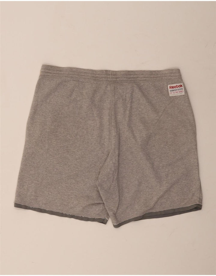 Reebok Мужские спортивные шорты с рисунком XL, серые, хлопок