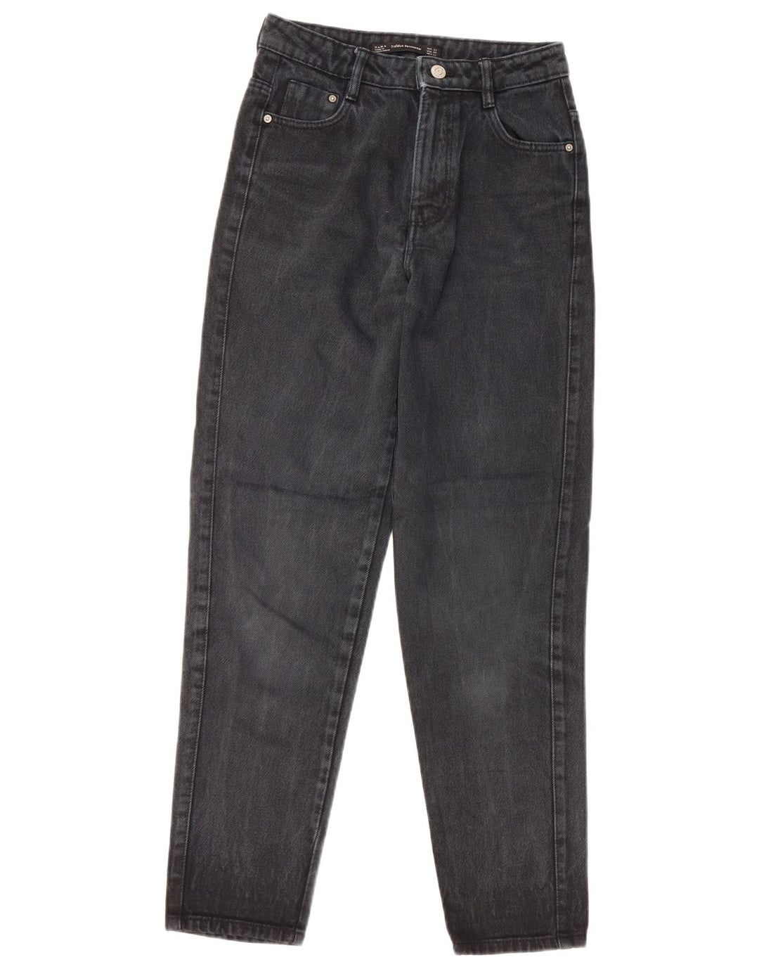 Женские джинсы ZARA с высокой талией EU 32 2XS W22 L26, черные