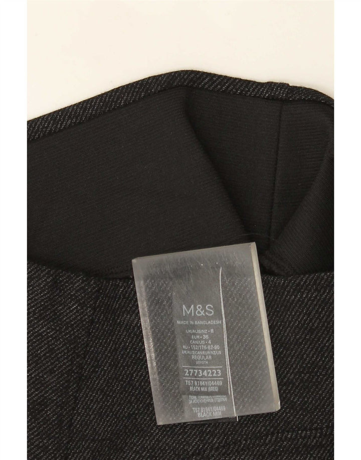 Женские леггинсы Marks & Spencer UK 8, маленькие, черные, вискоза с крапинками
