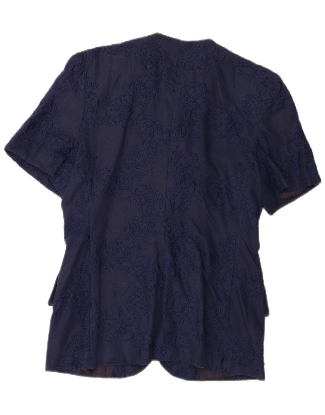 Женский пиджак с коротким рукавом Gai Mattiolo IT 48 XL Темно-синий льняной