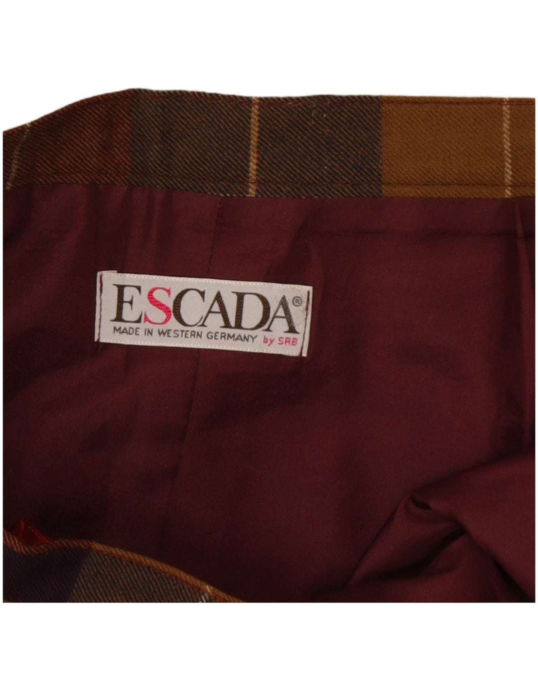 Escada Женская плиссированная юбка-трапеция W30, средний разноцветный плед, шерсть
