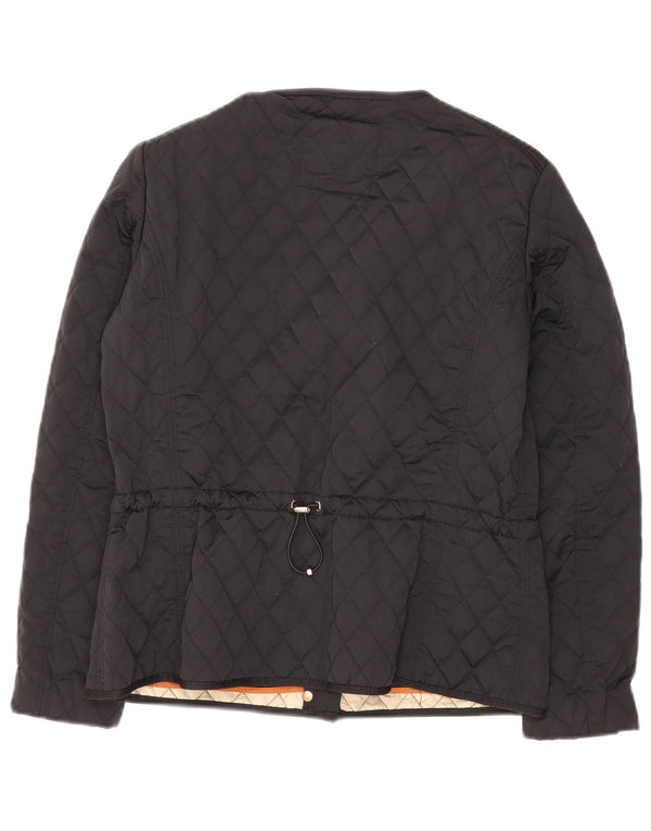 Женская стеганая куртка Massimo Dutti UK 14, большая, черная, полиэстер