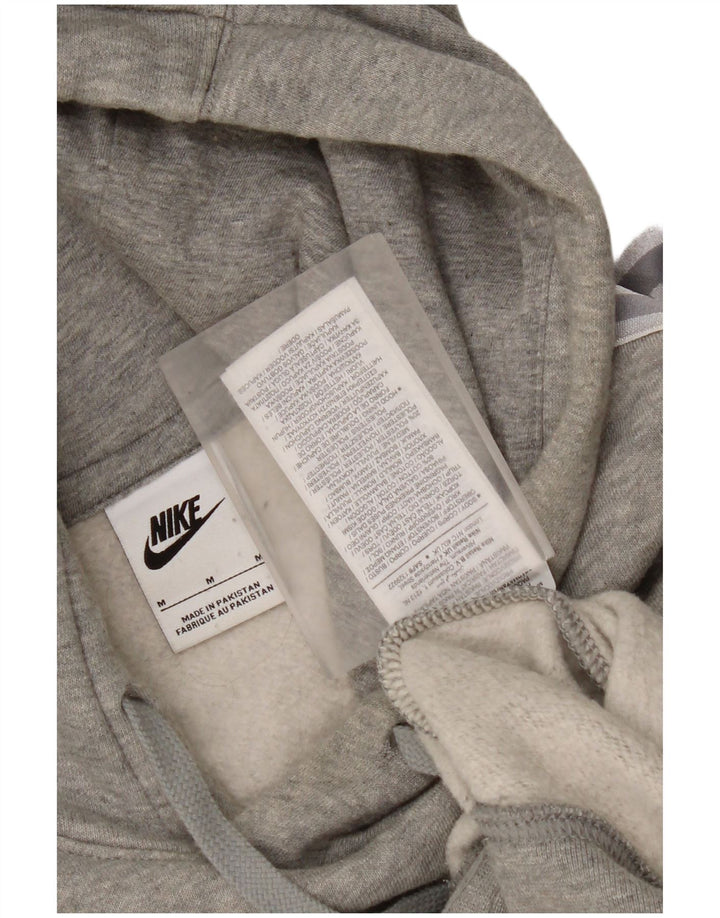 Мужской джемпер с капюшоном с графическим рисунком Nike, хлопковый джемпер среднего серого цвета с крапинками