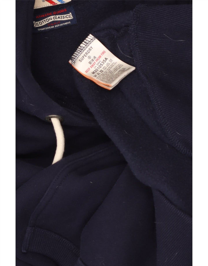 Мужской джемпер с капюшоном Superdry с рисунком 2XL, темно-синий, хлопок