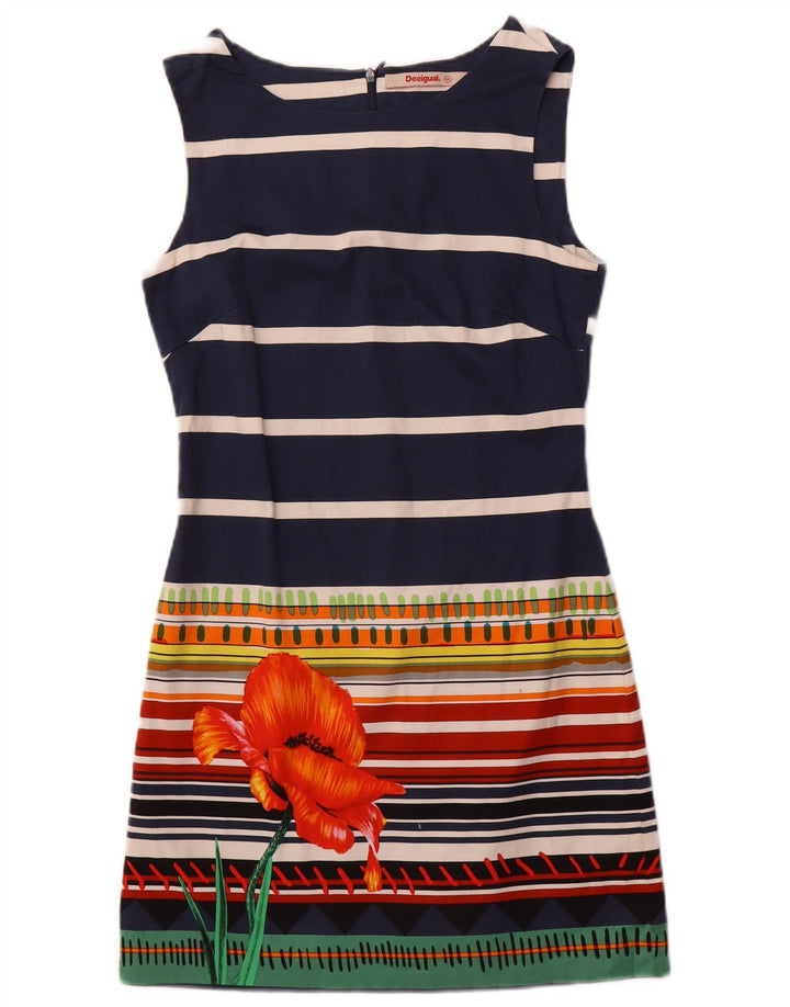 Женское платье-футляр без рукавов Desigual EU 36, маленькое темно-синее в полоску