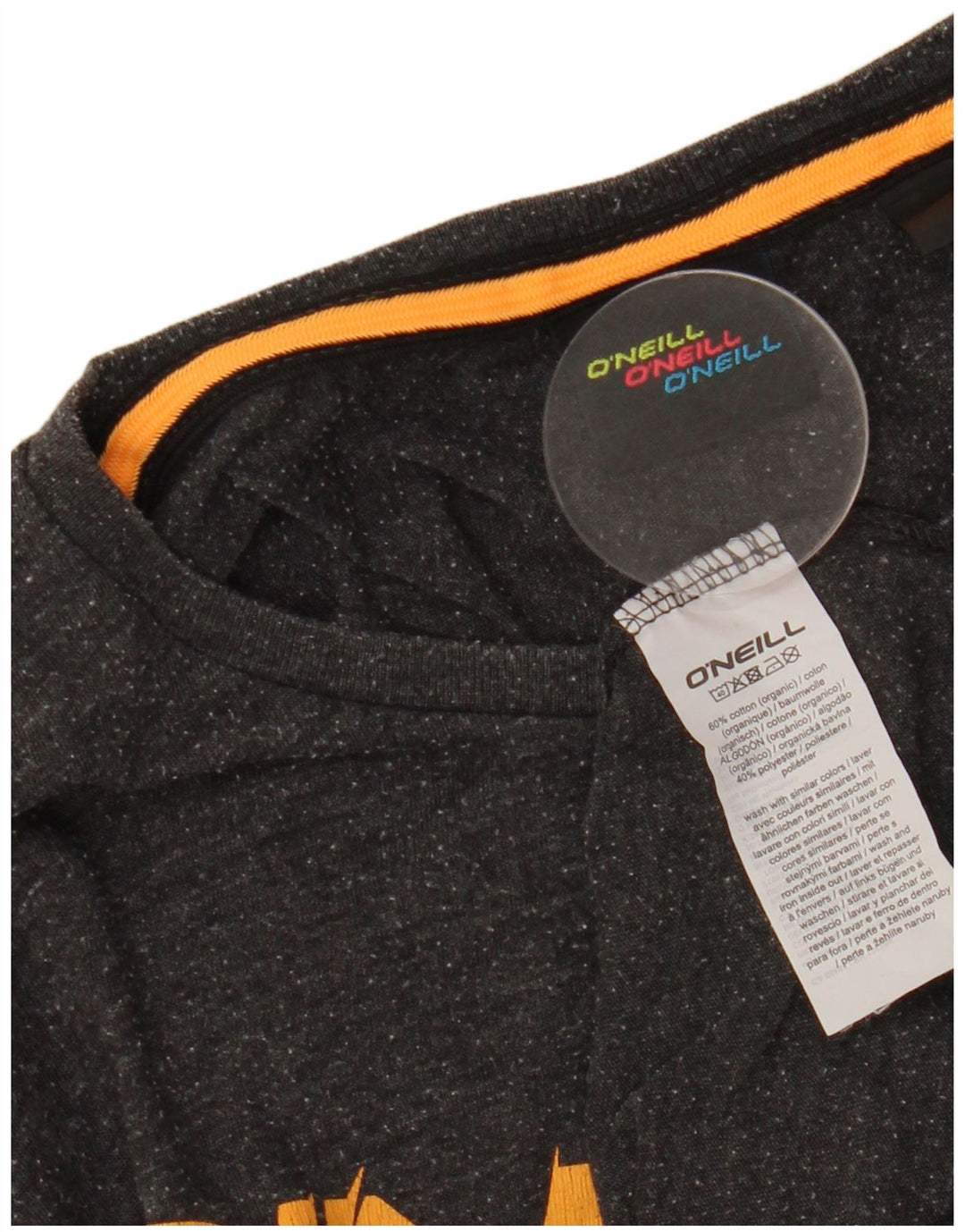 Мужская футболка с рисунком O'NEILL, хлопковый топ среднего серого цвета