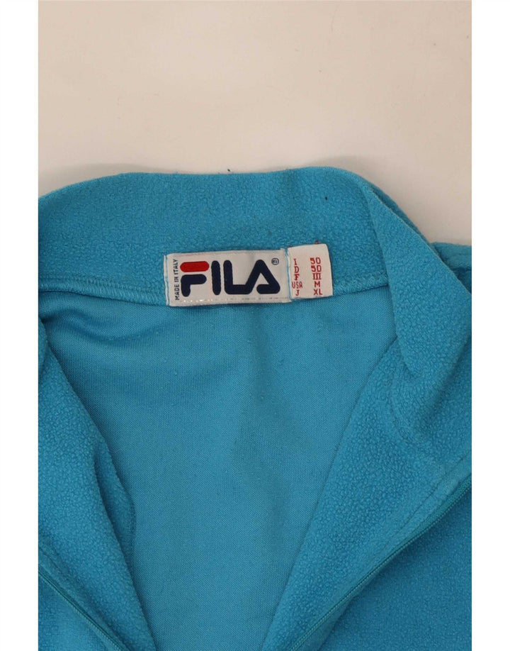Fila Мужской флисовый джемпер с воротником на молнии IT 50 Средний Синий