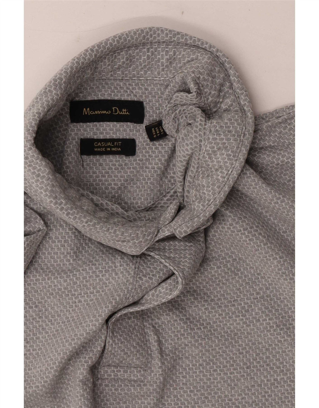 Мужская рубашка-поло повседневного кроя Massimo Dutti, большая серая