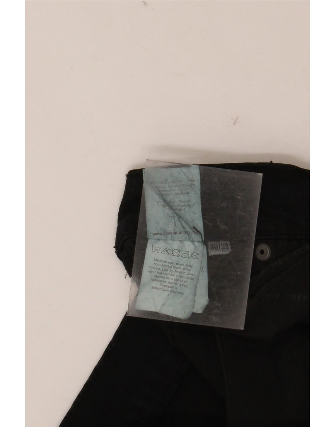 CHEAP MONDAY Мужские узкие джинсы W30 L32 Черный хлопок