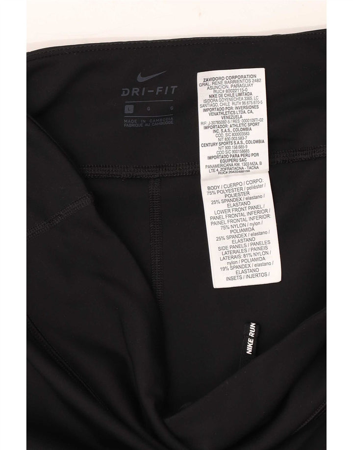Женские леггинсы Nike Dri Fit, большой черный полиэстер