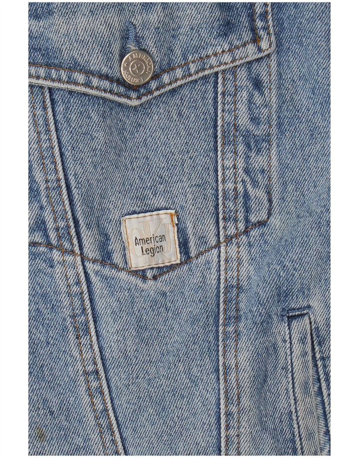 Винтажная мужская джинсовая куртка UK 42 XL, синяя