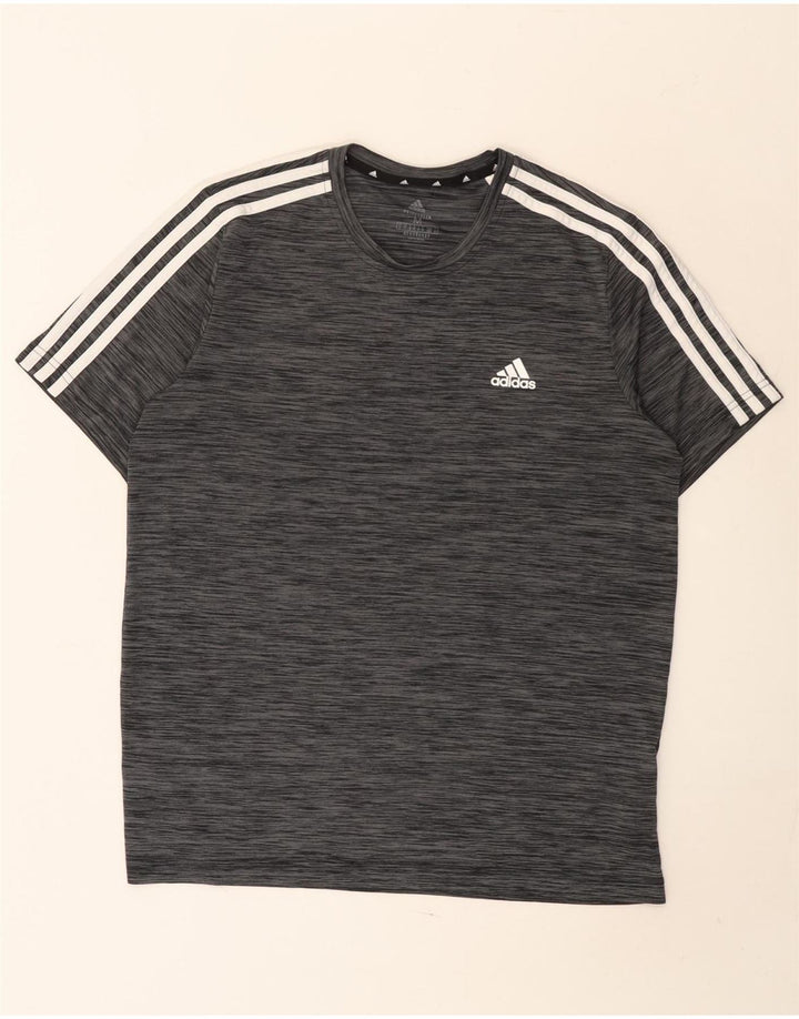 Adidas Мужская футболка Aeroready Верх среднего серого цвета с крапинками из полиэстера