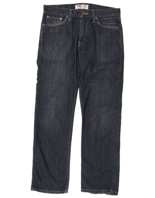 Мужские прямые джинсы Levi's 514 W32 L30 темно-синие, хлопок