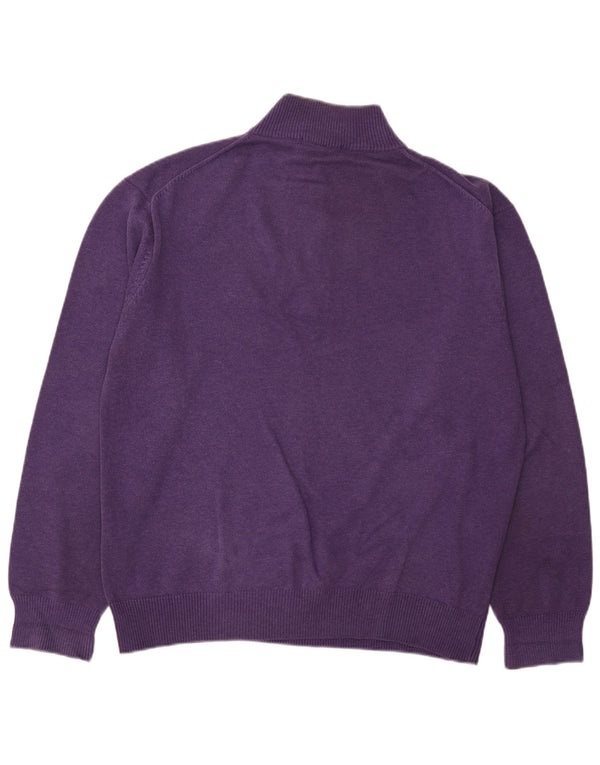 Мужской джемпер с воротником на молнии Gant XL, фиолетовый хлопок