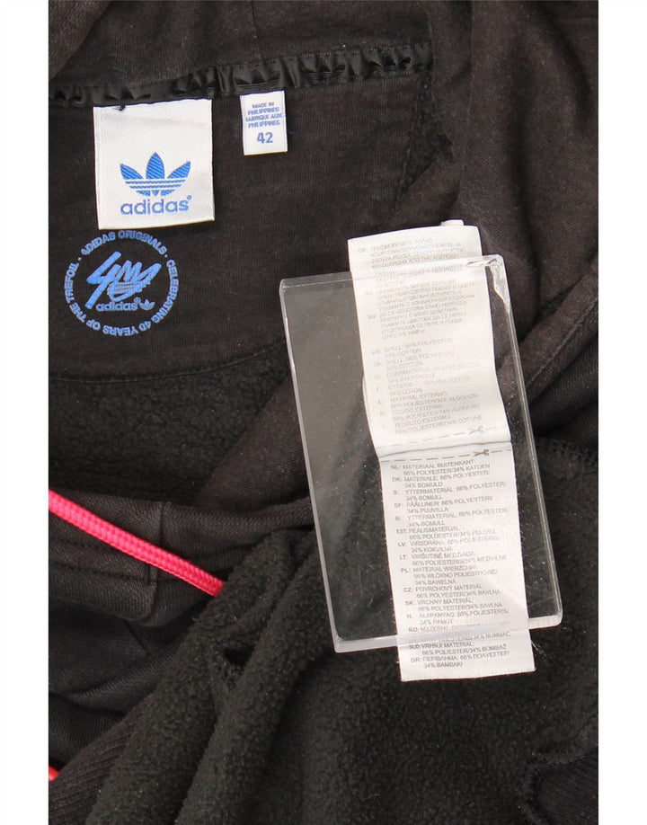 Женский удлиненный джемпер с капюшоном Adidas EU 42, средний черный, полиэстер