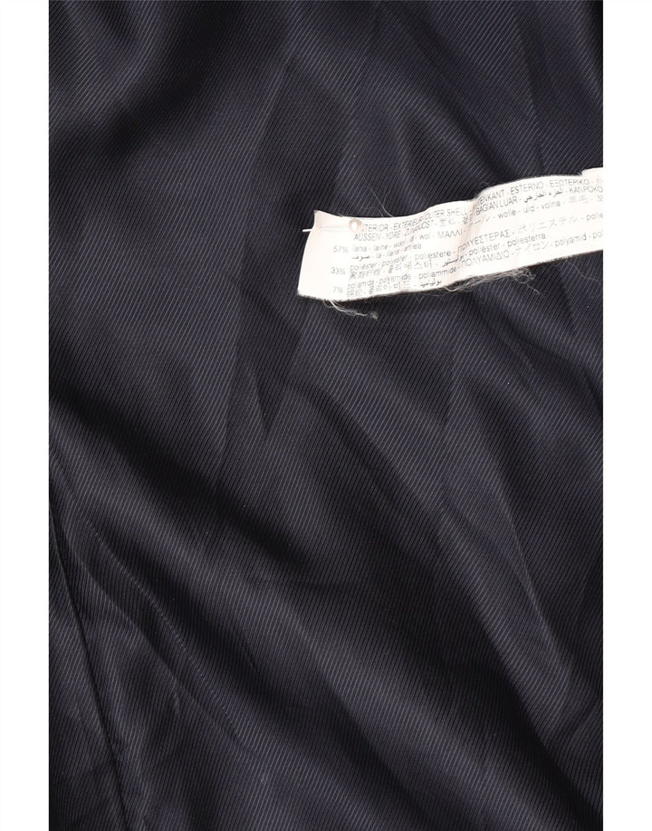 Женское двубортное пальто Zara UK 16, темно-синее, большое, шерсть