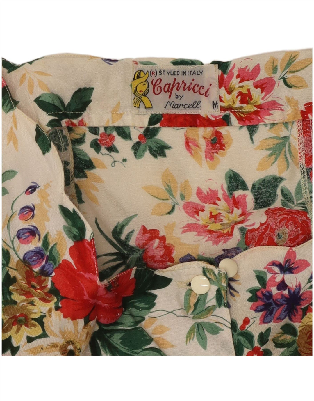 Женская укороченная блузка-рубашка CAPRICCI BY MARCELL UK 14, средний разноцветный