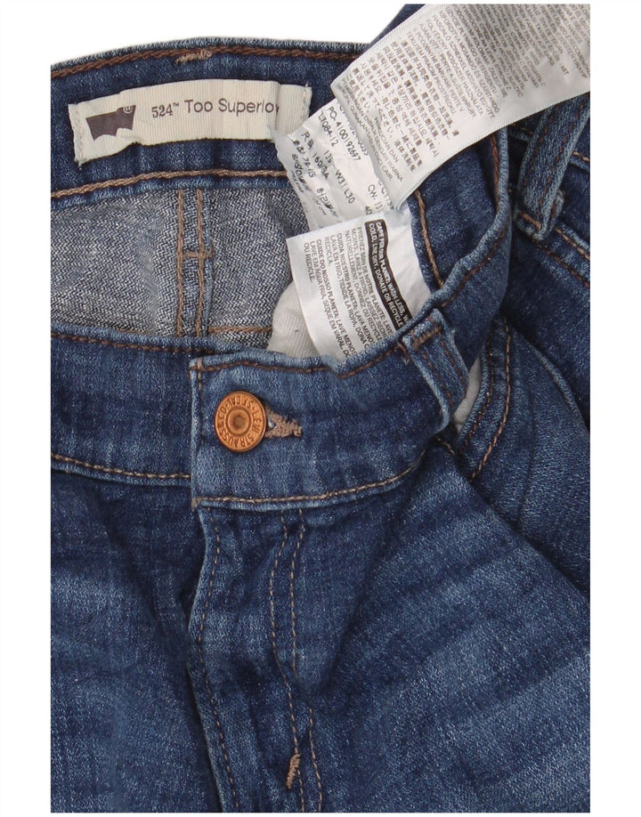 Женские джинсы Levi's 524 Super Low Bootcut W31 L30 синие, хлопок