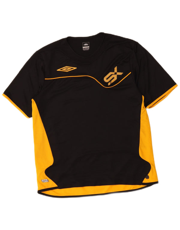 Umbro Мужская футболка с рисунком Top XL черная с цветными блоками