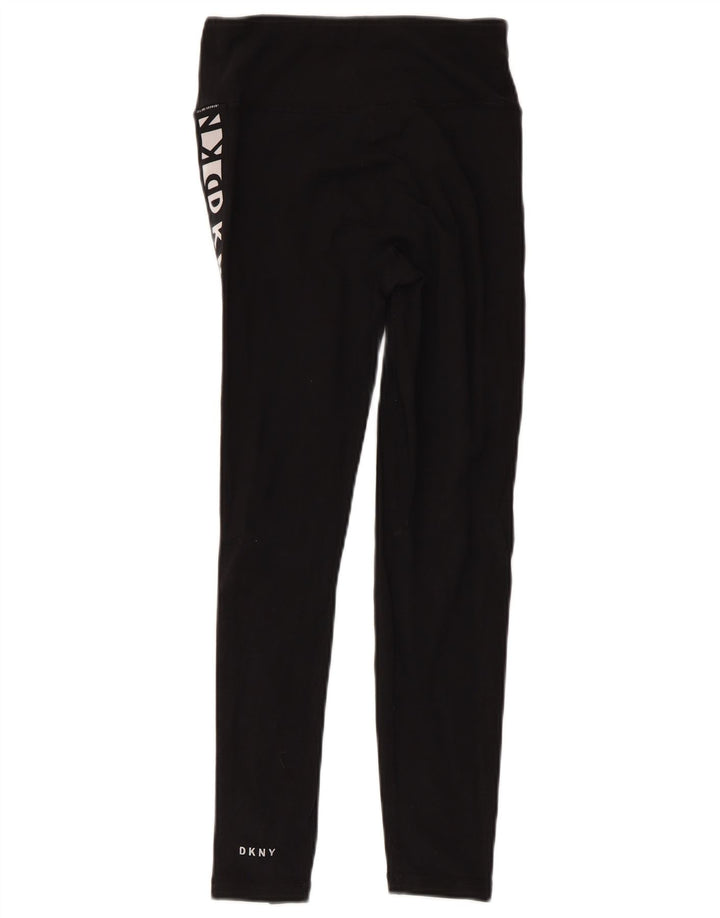 Женские леггинсы с рисунком Dkny UK 4 XS, черные хлопковые