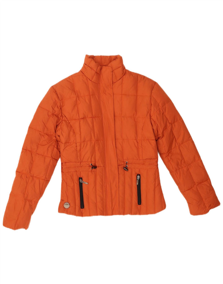 ENRICO COVERI Womens Padded Jacket IT 44 Medium Orange Polyester