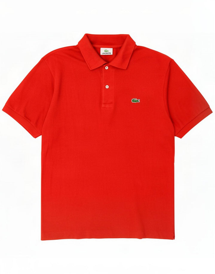 Мужская рубашка-поло Lacoste, размер 4, средний красный хлопок