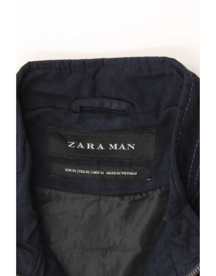 Мужская куртка-бомбер Zara UK 42 XL темно-синяя