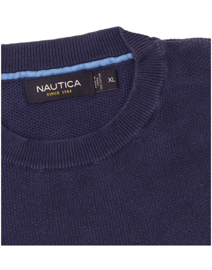 Женский свитер NAUTICA с круглым вырезом, Великобритания, 18 XL, темно-синий, хлопок