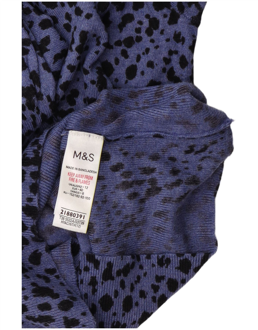 Женский джемпер с вырезом «лодочка» Marks & Spencer UK 12, средний синий