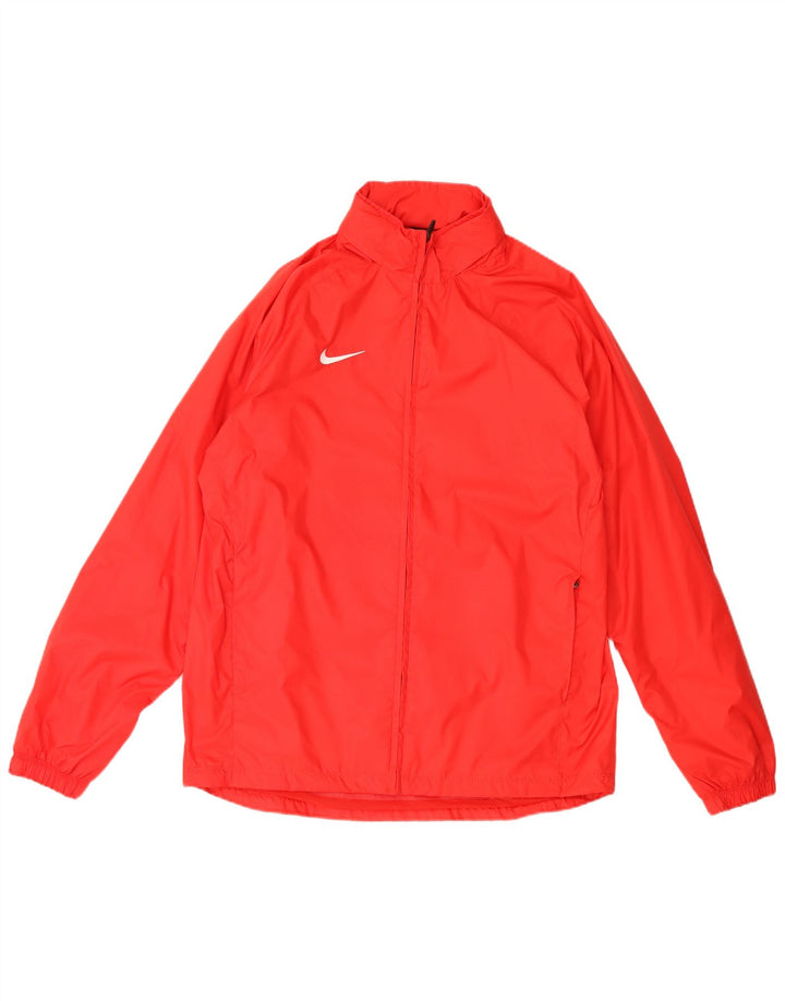 Мужская дождевик с капюшоном Nike UK 40, большой красный нейлон