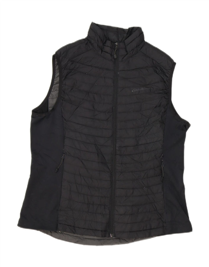EDDIE BAUER Womens Padded Gilet UK 16 Large Black Polyester Vintage Eddie Bauer and Second-Hand Eddie Bauer from Messina Hembry 