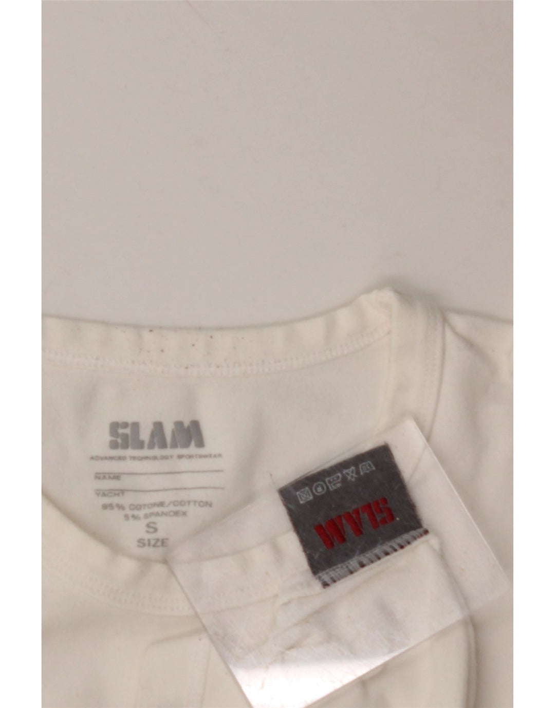 SLAM Womens Graphic Top Long Sleeve UK 10 Small White Cotton