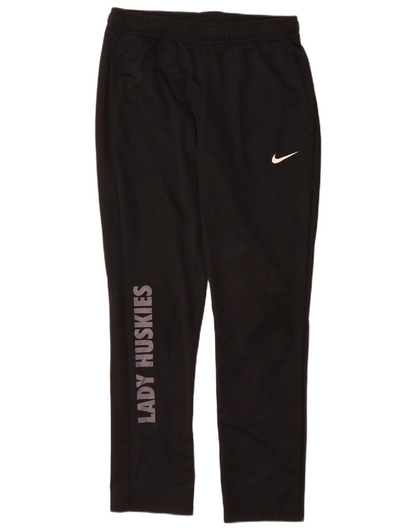 Женские спортивные брюки Nike Dri Fit с графическим рисунком UK 14, средний черный полиэстер