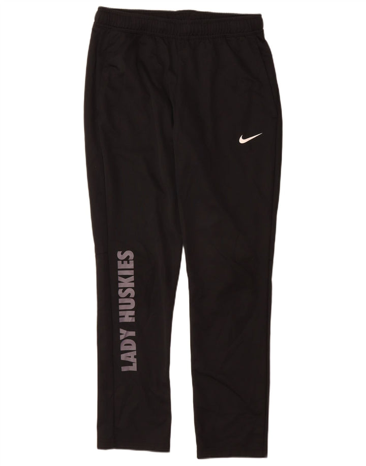 Женские спортивные брюки Nike Dri Fit с графическим рисунком UK 14, средний черный полиэстер