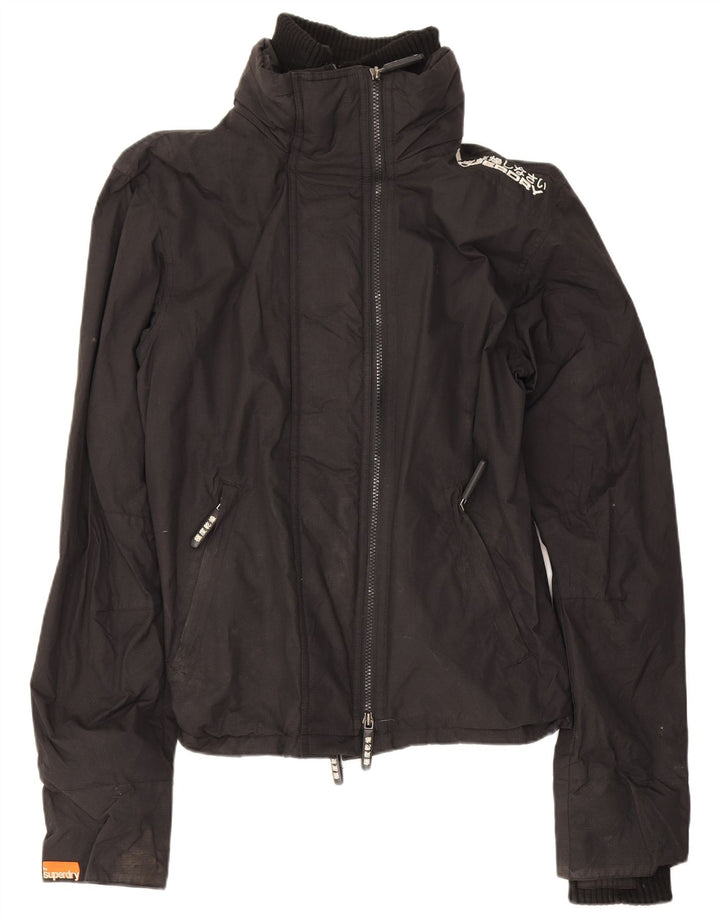 Мужская дождевик Superdry UK 36, маленький черный нейлон