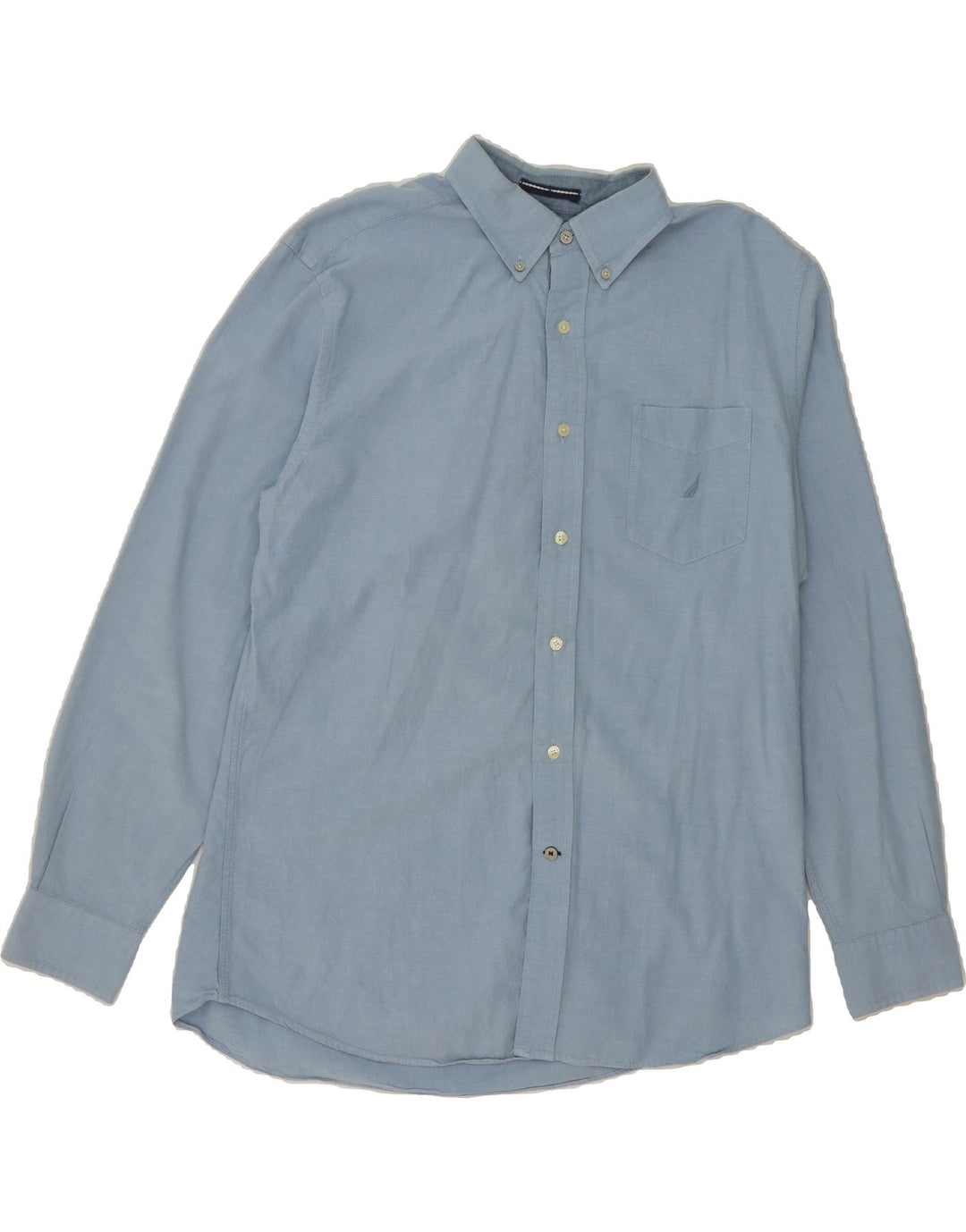 NAUTICA Mens Classic Fit Shirt Large Blue Cotton Vintage Nautica and Second-Hand Nautica from Messina Hembry 