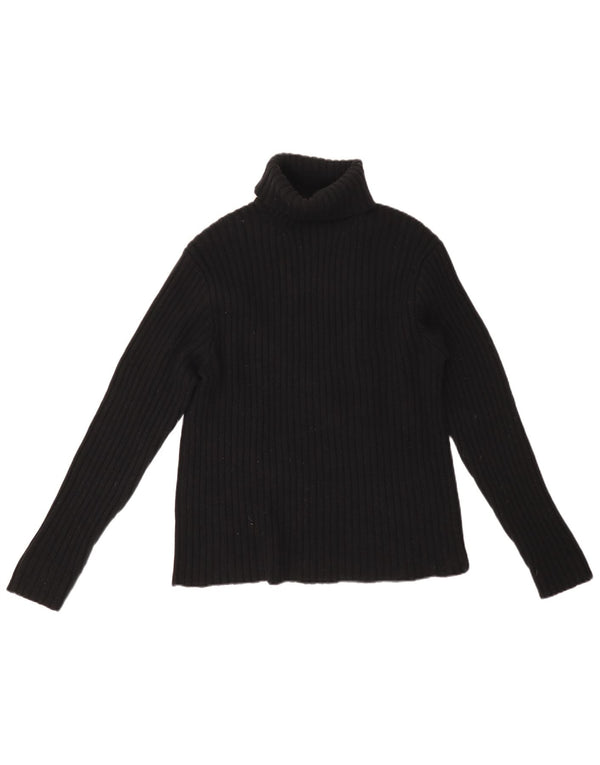 Женский джемпер POLO RALPH LAUREN, большой черный шерстяной свитер с высоким воротником, Великобритания 16