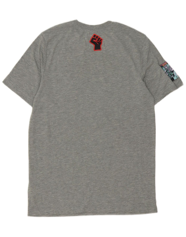 Мужская футболка Nike Dri Fit с графикой, верх из полиэстера среднего серого цвета