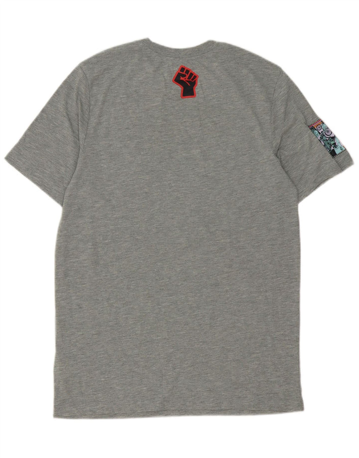 Мужская футболка Nike Dri Fit с графикой, верх из полиэстера среднего серого цвета