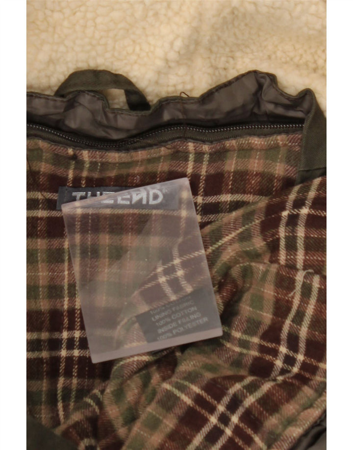 Мужская парка VINTAGE с капюшоном UK 40, большой размер, цвет хаки, хлопок