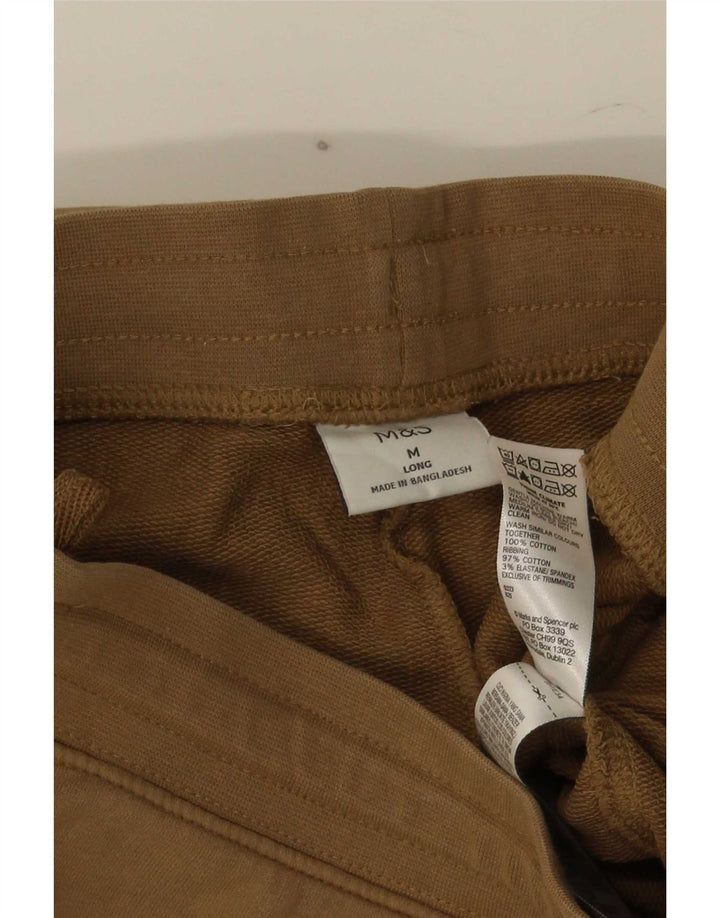 Мужские спортивные брюки Marks & Spencer из хлопка среднего коричневого цвета