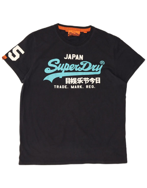 Мужская футболка с рисунком Superdry 2XL, черный хлопок