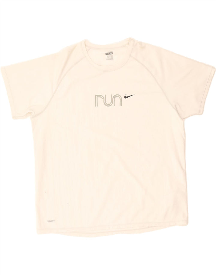 NIKE Mens T-Shirt Top UK 45/47 XL White Polyester Vintage Nike and Second-Hand Nike from Messina Hembry 