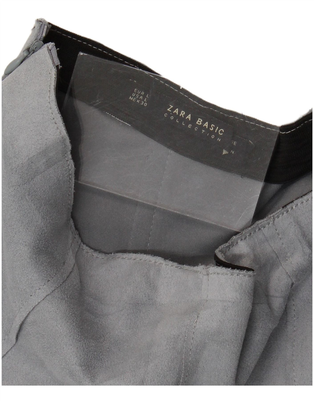 Женская замшевая юбка Zara, большая W30, синяя