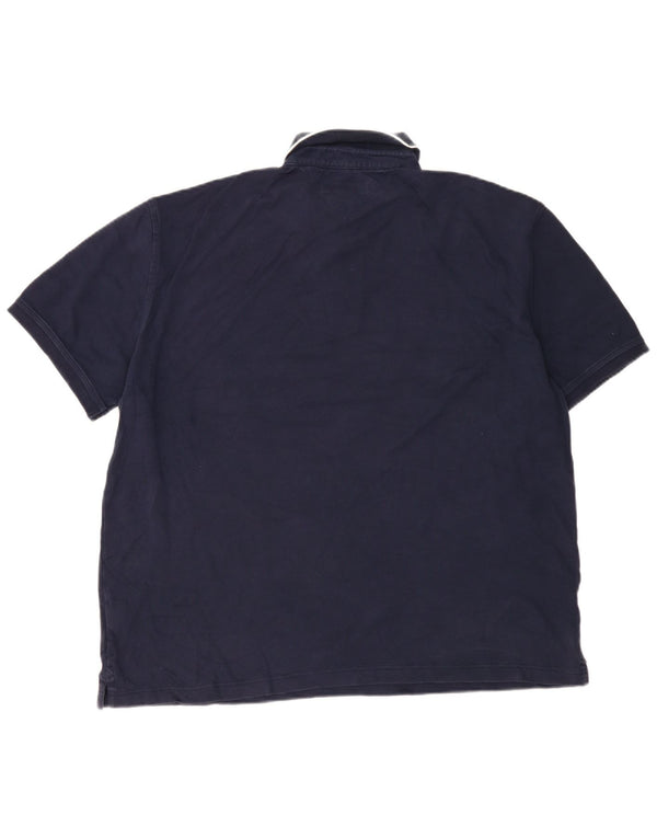 Мужская рубашка-поло Tommy Hilfiger XL, темно-синяя полоска, хлопок