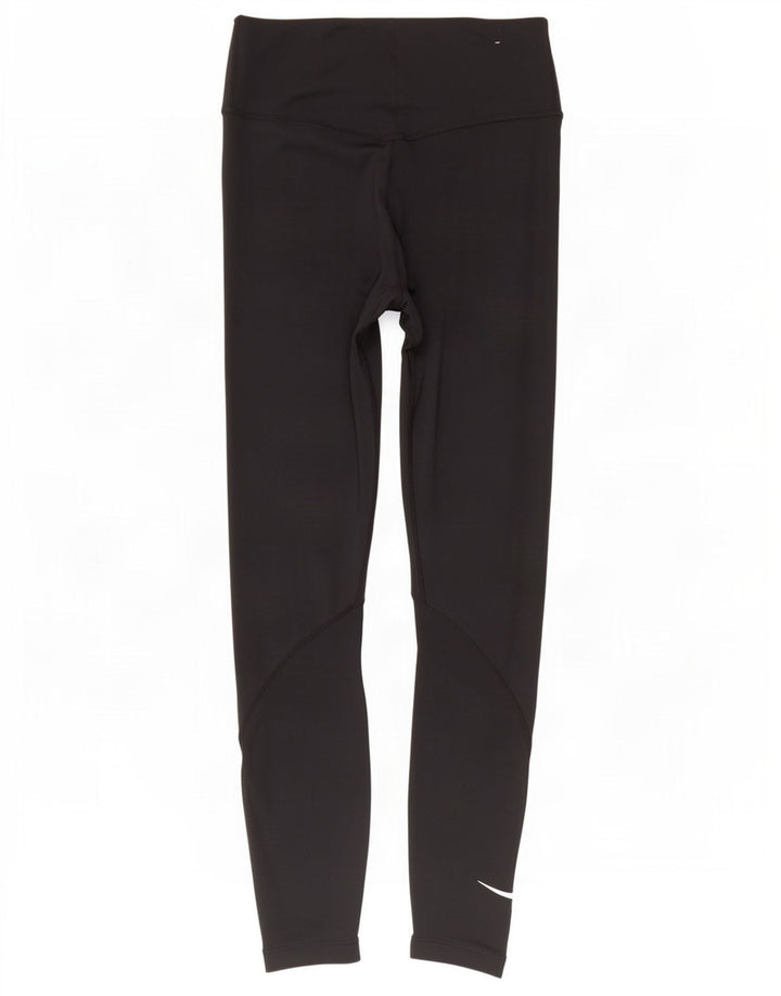 Женские леггинсы Nike Dri Fit UK 8, маленькие черные полиэстер