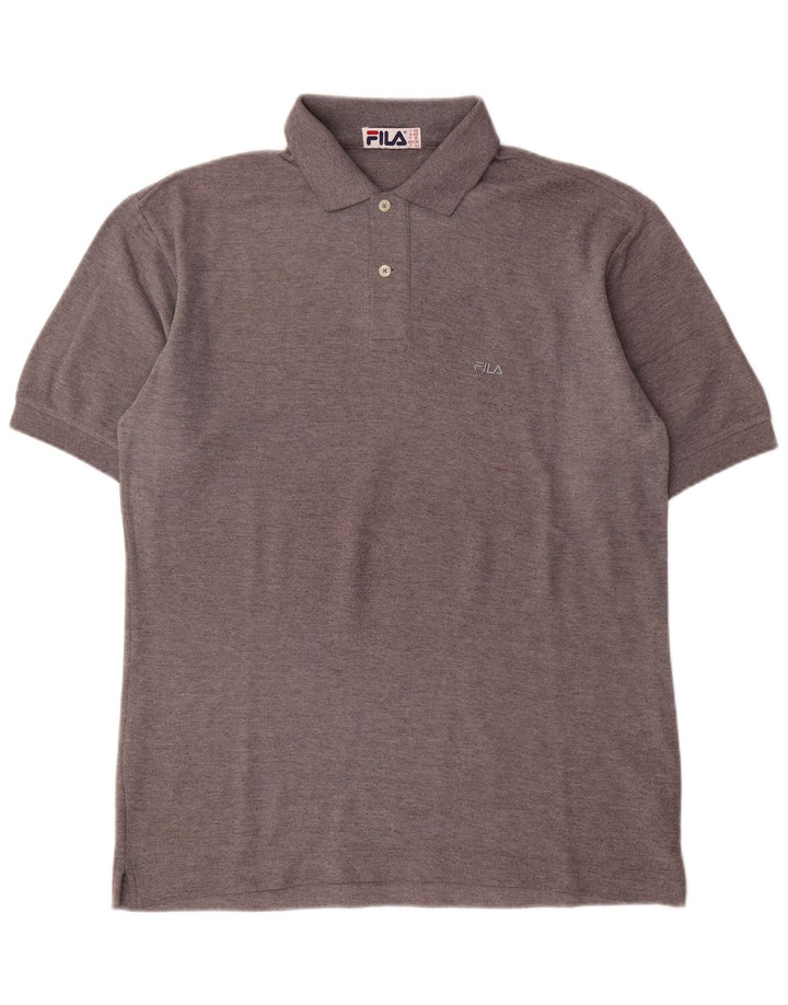 Мужская рубашка-поло Fila IT 48 Medium Grey Хлопок