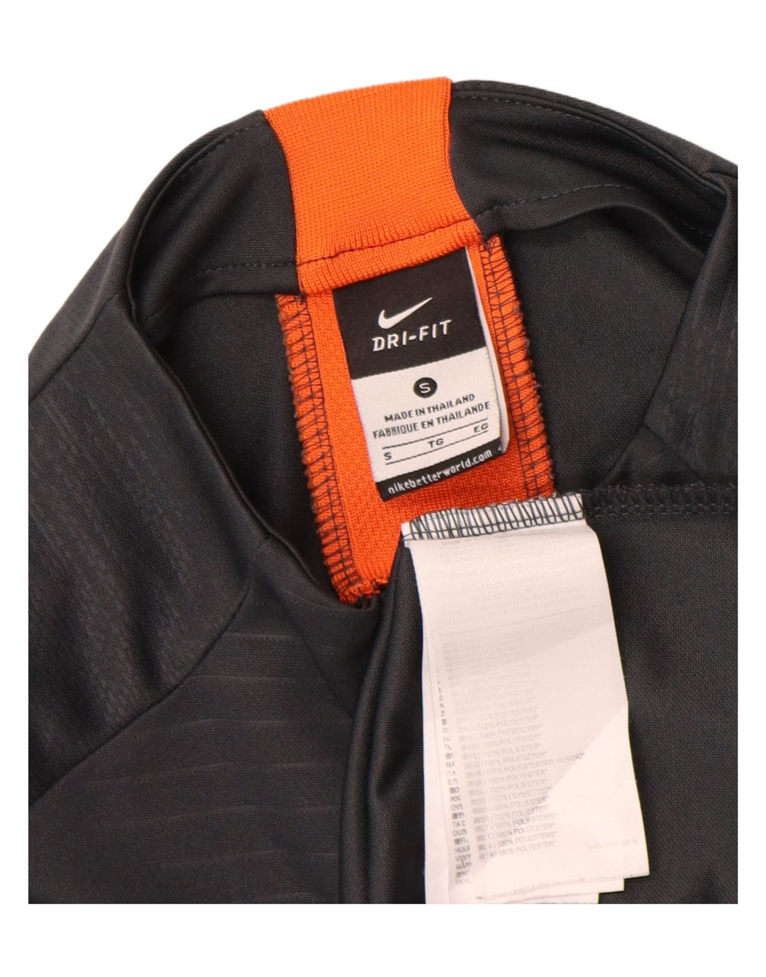 Мужской топ Nike Chelsea FC с рисунком на молнии и длинными рукавами, маленький серый полиэстер