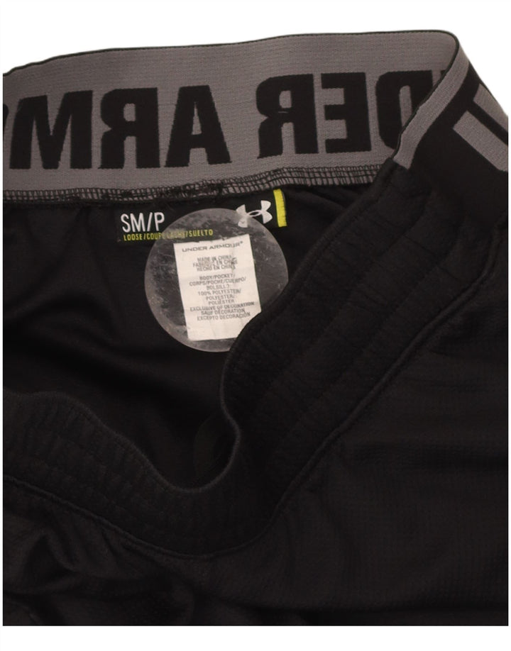UNDER ARMOUR Mens Graphic Loose Fit Tracksuit Trousers Small  Black