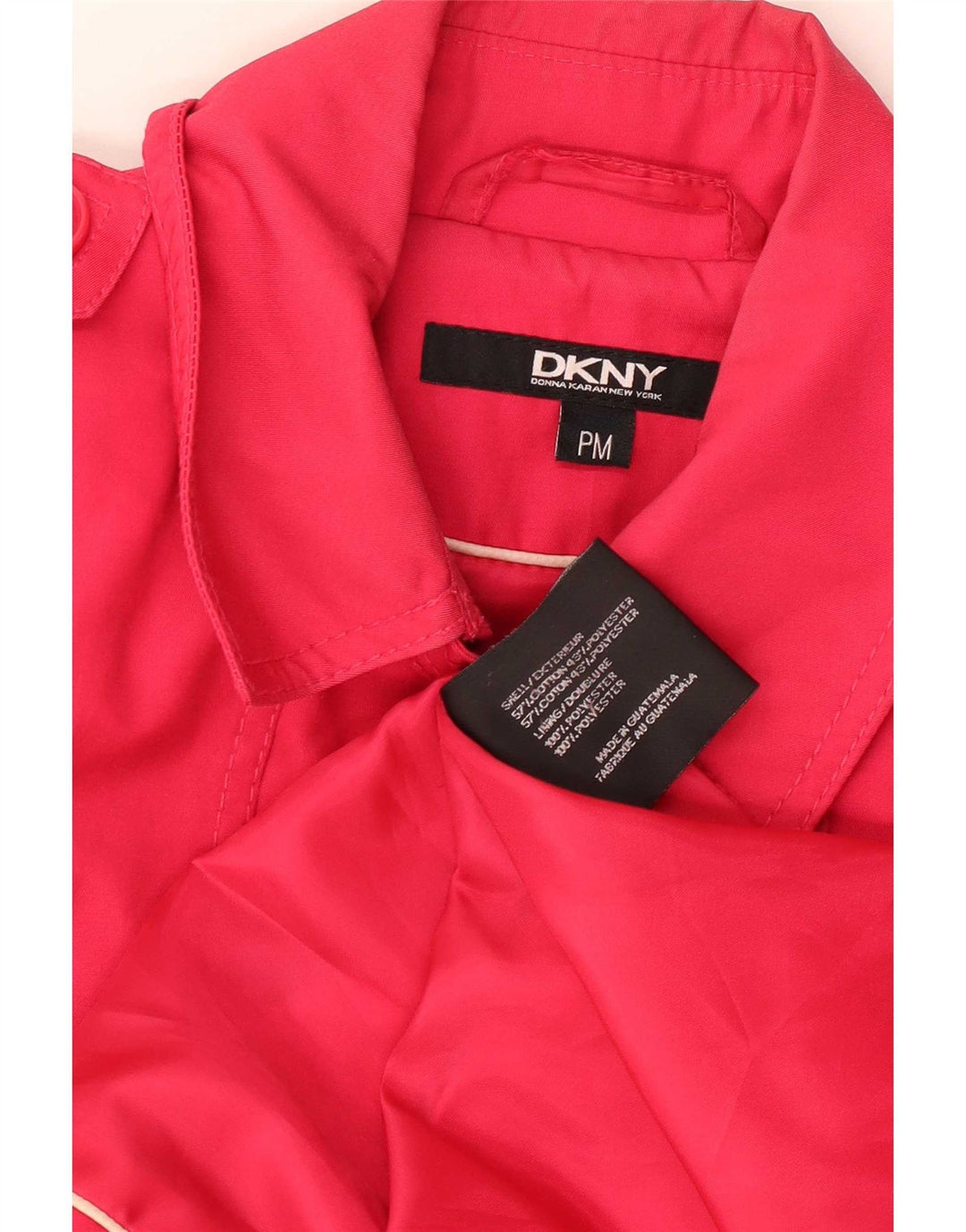 Женский тренч Dkny UK 14, хлопок среднего розового цвета